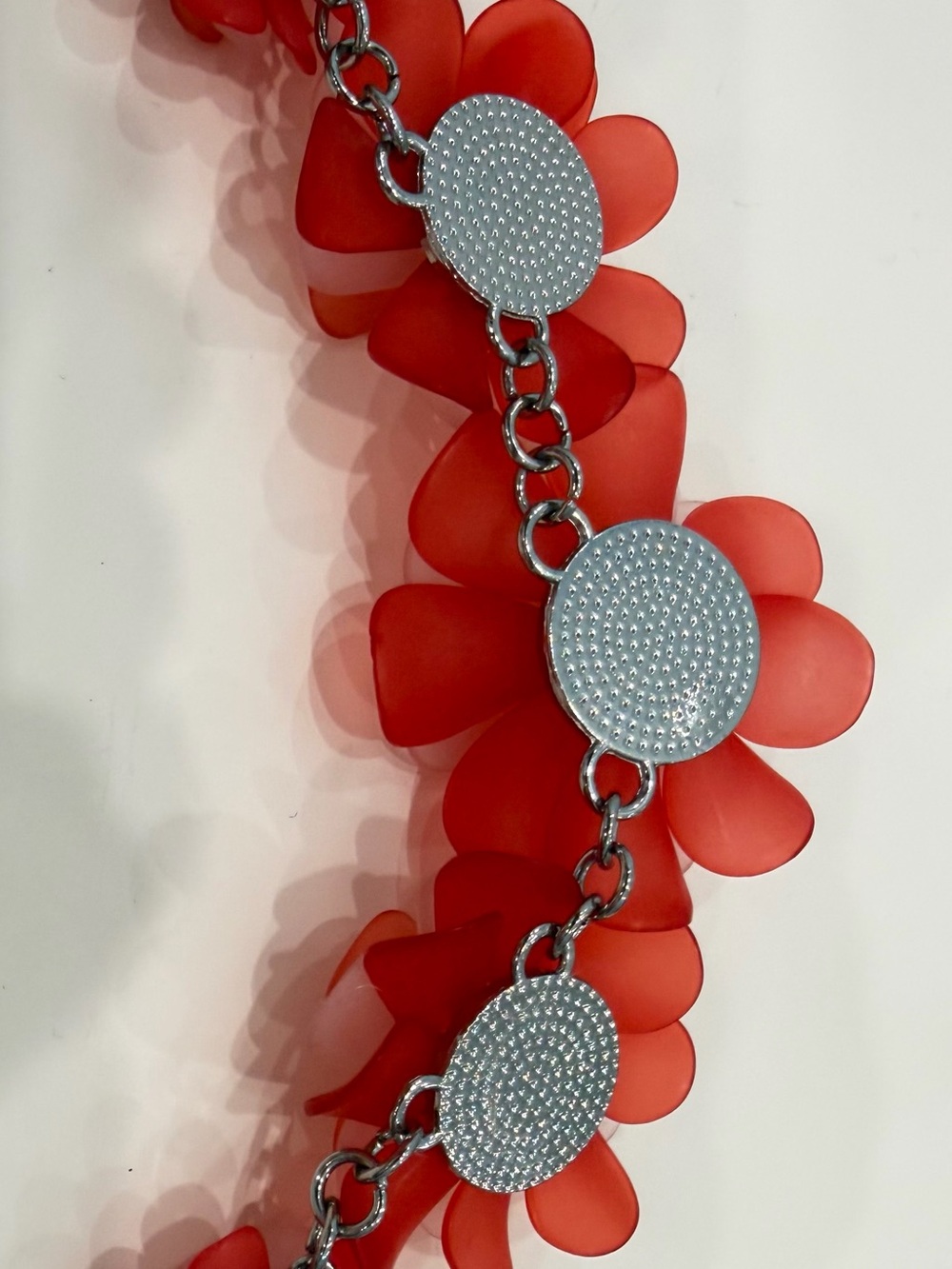 Charming Charlie Coral and Pink Floral Necklace - Picture 8 of 9